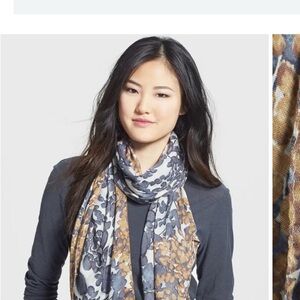 Tory Burch Issy Print Floral Scarf